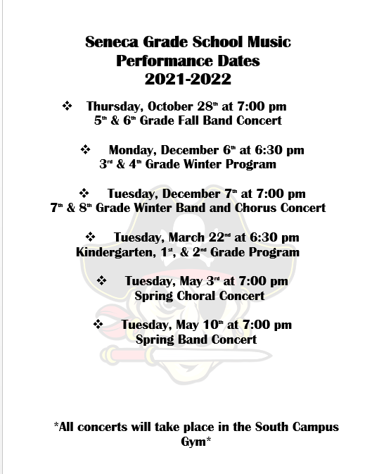 List of Performance Dates