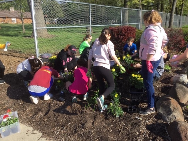 Second Picture of kids planting