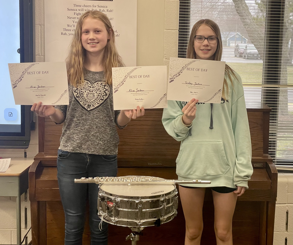 Alise Jackson (7th grade) and Tenley Justice (6th grade) Best of Day Award Recipients